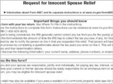 request-for-innocent-spouse-relief